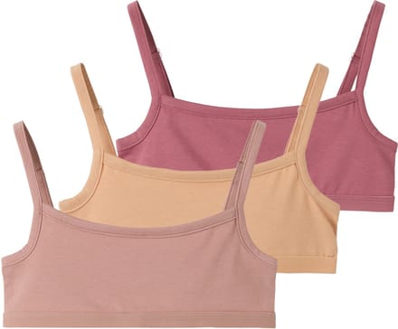 NAME IT - TKFSHORT STRAP TOP 3P SOLID NOOS - Meisjes - Onderhemden