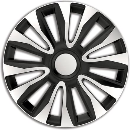 Autostyle Wieldoppen Avalone Pro 16 Inch Abs Zilver/zwart Set Van 4