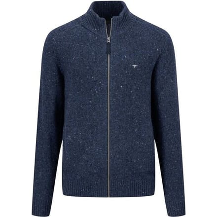 Fynch-Hatton Vest Zip Cardigan Donegal Navy / male