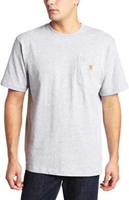 Carhartt K87 Pocket Short Sleeve Heather Grey T-Shirt Heren