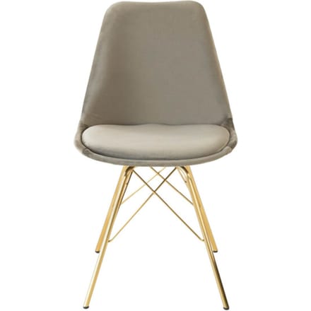 Kick Kuipstoel Velvet Taupe - Goud Frame