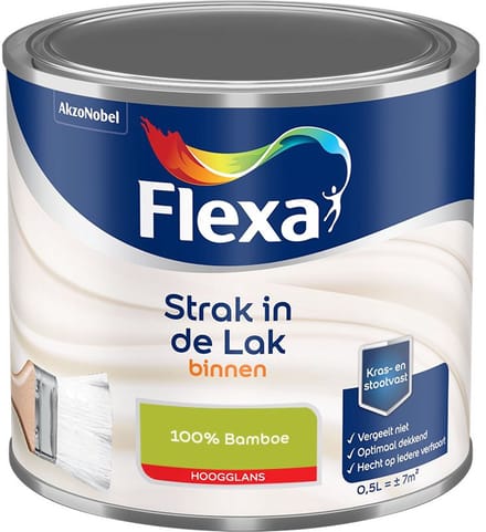 Flexa - Strak In De Lak Binnenlak Hoogglans - 100% Bamboe - Mengverf - 500 Ml