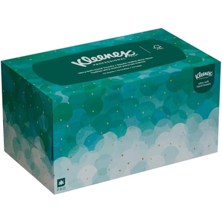 Kleenex papieren handdoekjes 6088, 1-laags, Ultra Soft, dispenserdozen met 70 tissues