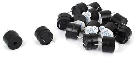 Elektronische Buzzer - Alarmzoemer Geluid - DIY Projecten - Continu Geluid - 12 mm - Zwart