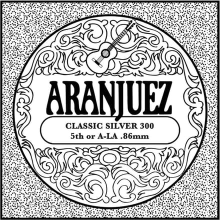 Aranjuez AR-305 A-5 snaar, silverplated wound nylon, medium gauge