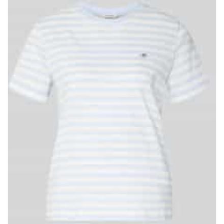 T-shirt met ronde hals en labelstitching