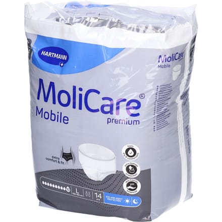 Molicare Premium Mobile 10 Druppels Large 2613 ml Absorptie - 14 stuks