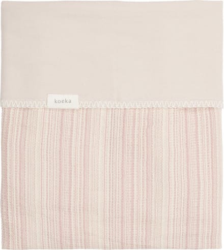 Koeka Wiegdeken Maui flanel - old pink/soft sand 75x100cm