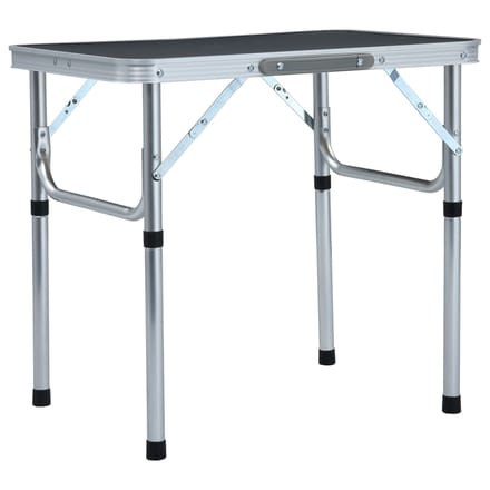 vidaXL - Campingtafel - inklapbaar - 60x45 - cm - aluminium - grijs