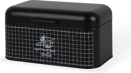Maestro - Broodtrommel met deksel 30x20x15,7 cm | Staal - Zwart