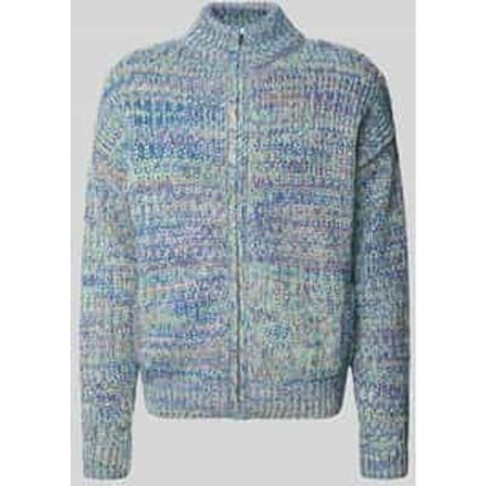 Relaxed fit gebreid jack van mix van katoen en wol met viscose Model 'UN-WASTED'