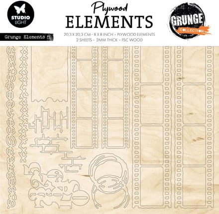 Plywood elements grunge - Grunge Collection nr. 10