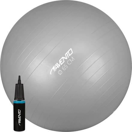 Avento Fitness/Gymbal + Pomp - Ø 65cm - Zilver