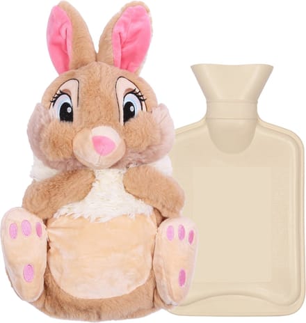 Beige warmwaterkruik Mevrouw konijn Bambi thermofor