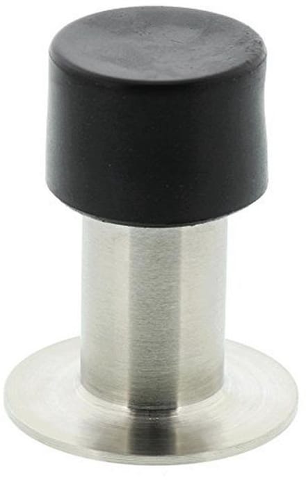 Elegante Wanddeurstopper van Roestvrij Staal met Rubberen Stopper - 65 mm Hoog