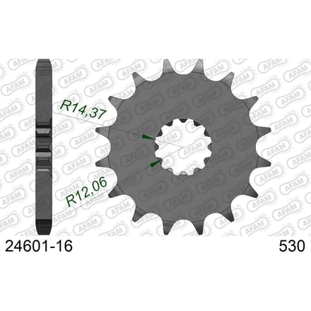 Stalen motortandwiel voor Afam 530 16 dents