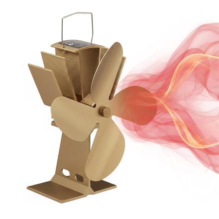Kachelventilator houtkachel - zonder stroom - brons