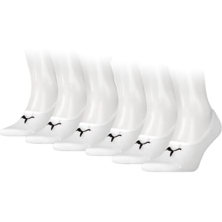 Puma Footies 6 paar - Unisex Invisible Sokken - Wit - Maat 35/38