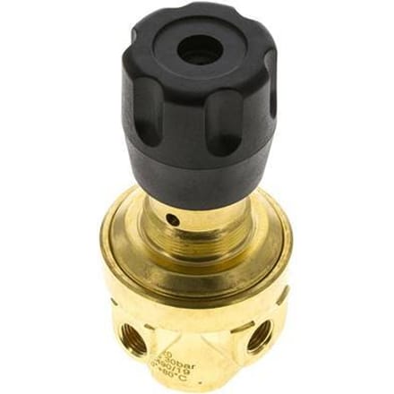 Drukregelaar G1/4'' 490l/min 0.2-3.0bar/3-44psi Messing