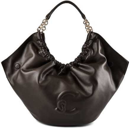 COCCINELLE Leren handtas schoudertas Smash Handbag Smooth Leather Fango donkergroen