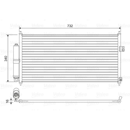 Condensator, airconditioning VALEO 814032