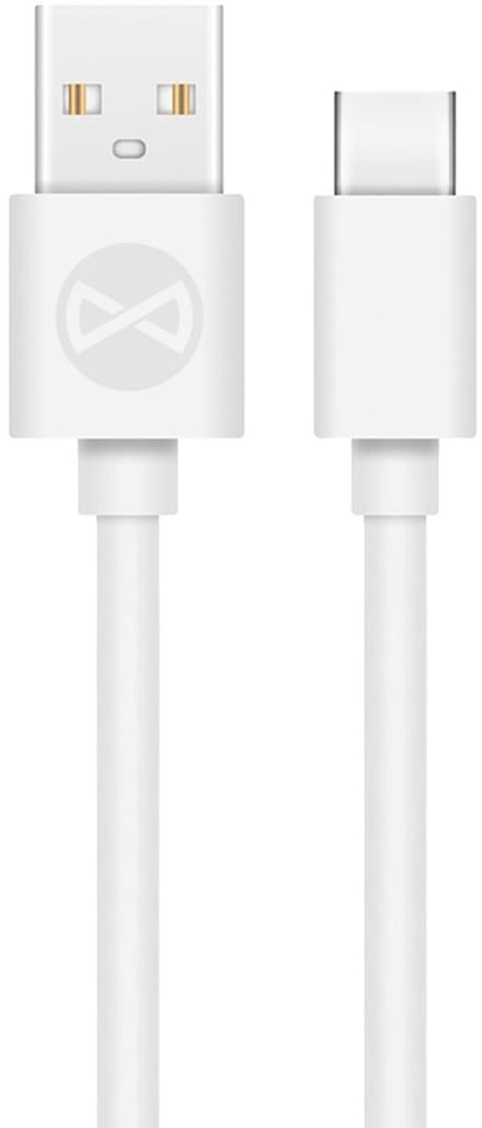 USB naar USB-C Kabel (1m) - Wit - 2A Snellaadkabel met Dataoverdracht