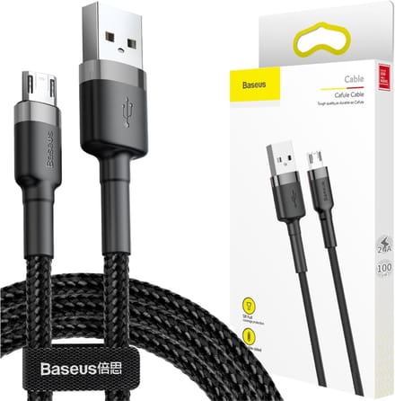 Baseus Cafule Micro USB cable 2.4A 1m (Gray + Black)