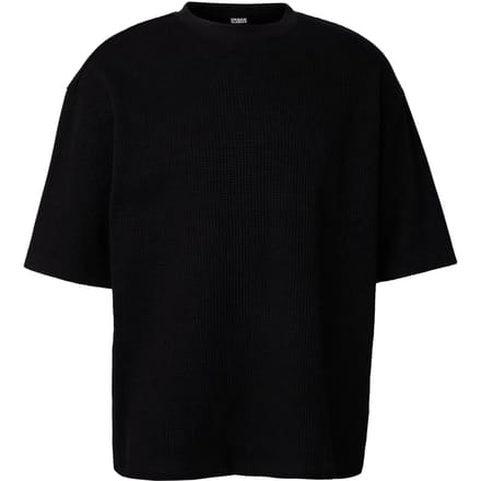 Urban Classics Thermal Waffle Tee Heren T-shirt - zwart - XXL
