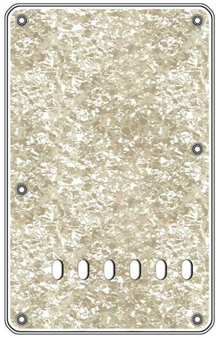 Boston BP-413-PW back plate, string spacing 11,2mm, 4 ply, standard Stallion, 86x138mm, pearl white