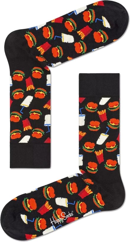 Happy Socks Sokken met Print Hamburger Sock - Maat 36-40