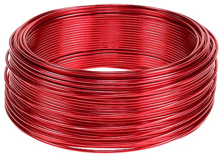 Rode aluminiumdraad Ø2mm 500g 60m - Sieradendraad, knutseldraad, decor
