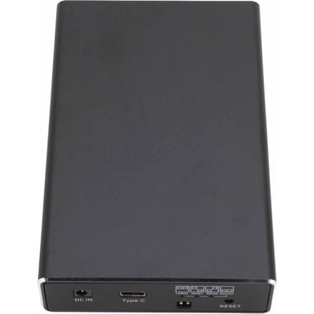 Dubbele Bay Externe Harde Schijf RAID Behuizing USB C 10Gbps 2,5 Inch Dubbele Bay HDD Behuizing voor 2,5 black