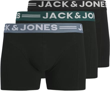 Jack & Jones Onderbroek Sense Trunks 3-pack Noos 12081832 Black/black Mannen Maat - L