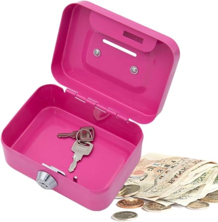 Geld Kluis - Mini Kluis - Veilige Opslag - Sleutel Vergrendeling - 62H x 9B x 62D cm - Roze