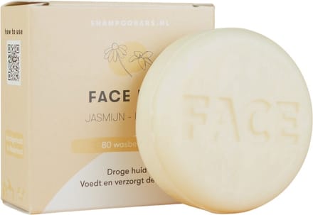 ShampooBars - Facewash Bar Jasmijn Kamille Droge Huid - 60g