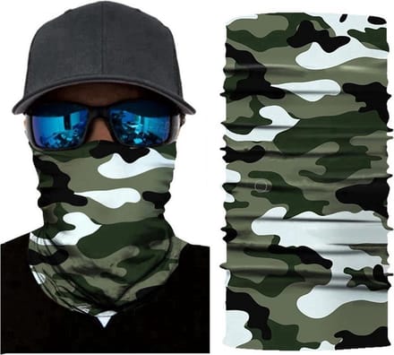 New Age Devi - Camouflage Nekwarmer in Leger Groen