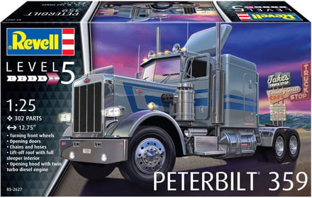 Revell Modelbouwpakket Militaire voertuigen - 12627 Peterbilt 359 - Amerikaanse Vrachtwagen Plastic - 1:25 - Modelbouw