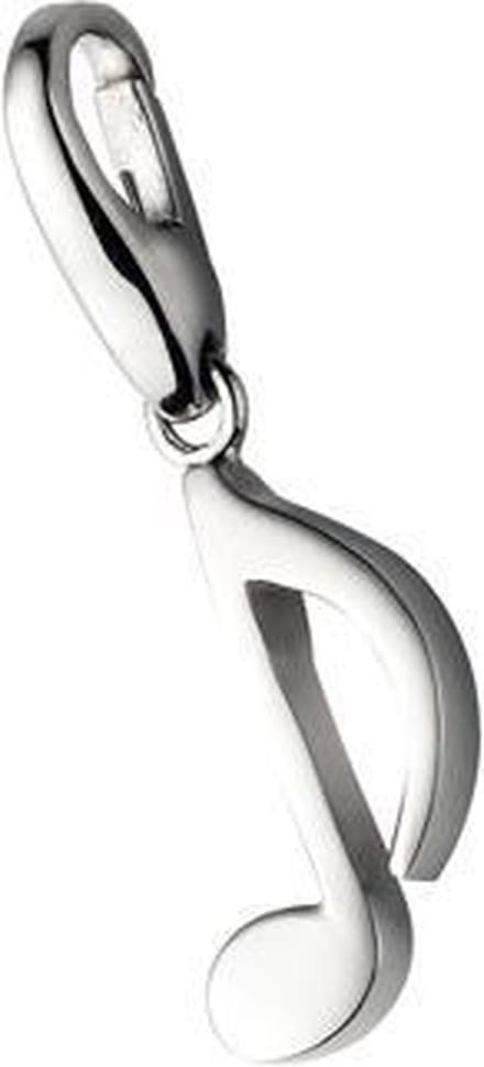 Charm | bedel | muzieknoot | zilver | karabijn