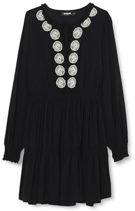 Dames Woven Jurk met Lange Mouwen