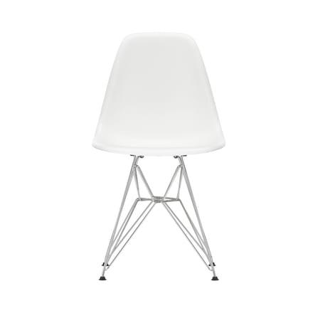 Vitra - DSR Eames Plastic Sidechair - verchroomd - wit