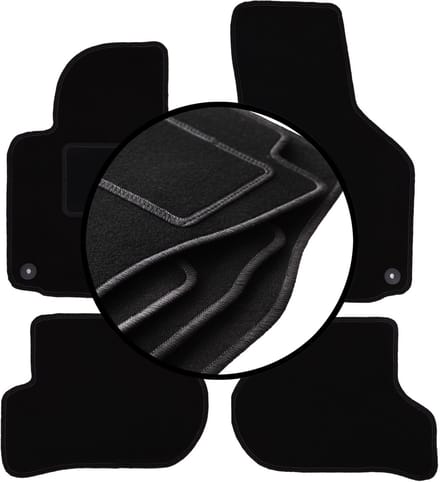 Complete set veloursmatten voor: Volkswagen Golf V hatchback, variant, stationwagen (2003-2009)