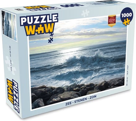 Puzzel Zee - Stenen - Zon - Legpuzzel - Puzzel 1000 stukjes volwassenen