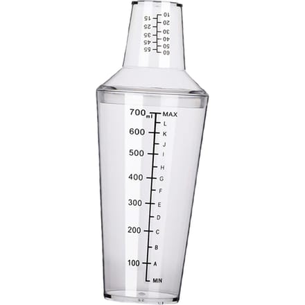 Cocktail Shaker Set met Maatverdeling 700ml PC Koude Hittebestendig Bartender Mixer Tool voor Melktheewinkel white