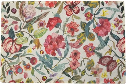 Deurmat Zara bloemen 75x50cm