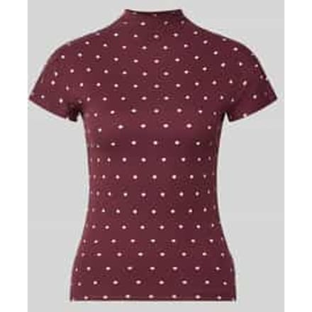 slim fit T-shirt van katoenmix