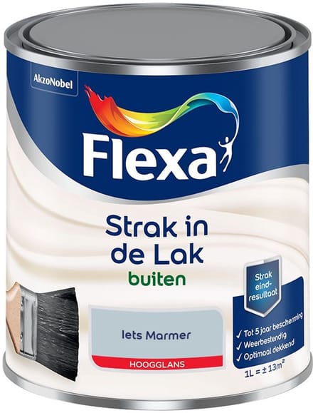 Flexa - Strak In De Lak Buitenlak Hoogglans - Iets Marmer - Mengverf - 1 L