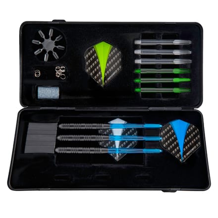 Steeltip Darts Set – Compleet – Blackcoated – Dartpijlen – Inclusief Dartcase, Flights, Shafts & Accessoires – Longfield