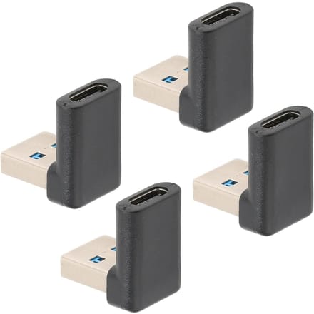 4 stuks USB Type C Haakse Adapter 10 Gbps Transmissie Draagbare USB Male naar Type C Female Adapter voor Laptops Desktops