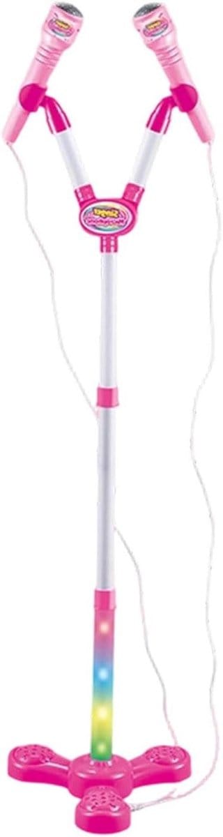 Kinder Microfoon - Karaoke Set - Optreden Thuis - Verstelbare Standaard - Tot 104 cm - Multicolor