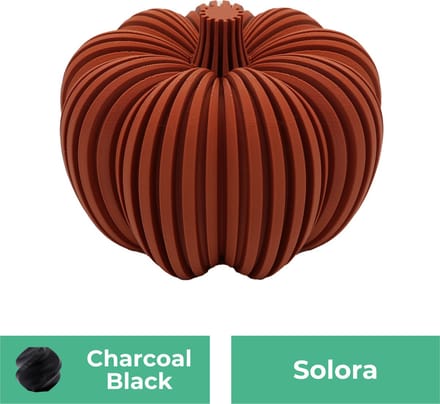 Solora pompoen beeld – Decoratief beeld - Zwart - 3d geprinte beeld – Herfst woondecoratie - 12.5CM